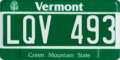 VT license plate LQV493