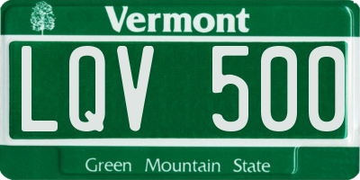 VT license plate LQV500