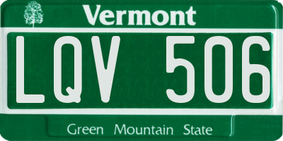 VT license plate LQV506