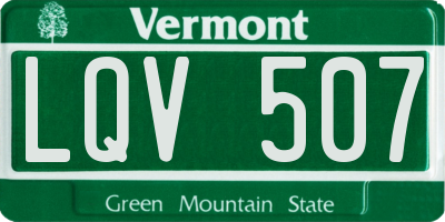 VT license plate LQV507