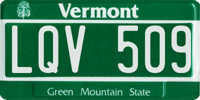 VT license plate LQV509