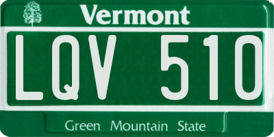 VT license plate LQV510