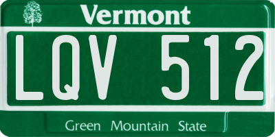 VT license plate LQV512