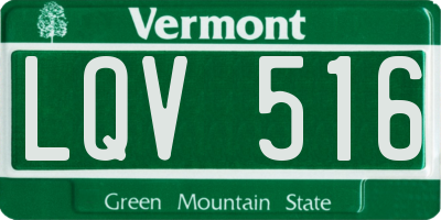 VT license plate LQV516