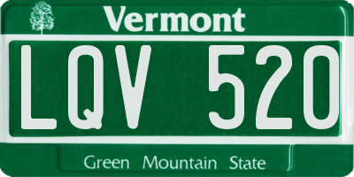 VT license plate LQV520