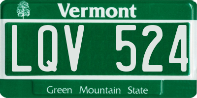 VT license plate LQV524