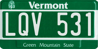 VT license plate LQV531