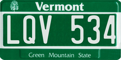 VT license plate LQV534