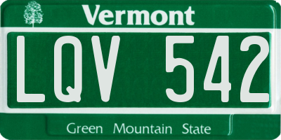 VT license plate LQV542
