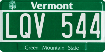 VT license plate LQV544
