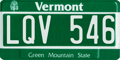 VT license plate LQV546