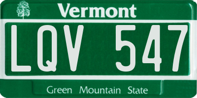 VT license plate LQV547