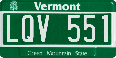 VT license plate LQV551