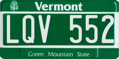VT license plate LQV552