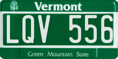 VT license plate LQV556