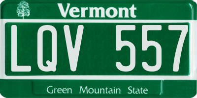 VT license plate LQV557