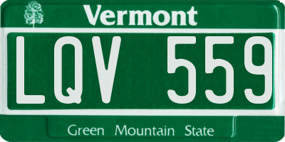 VT license plate LQV559