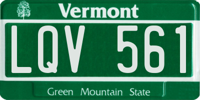 VT license plate LQV561