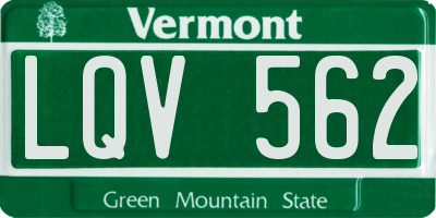 VT license plate LQV562