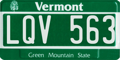 VT license plate LQV563
