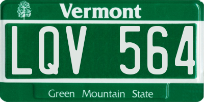 VT license plate LQV564