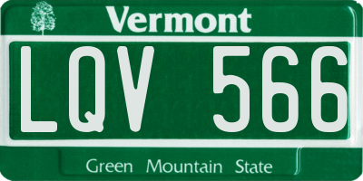 VT license plate LQV566