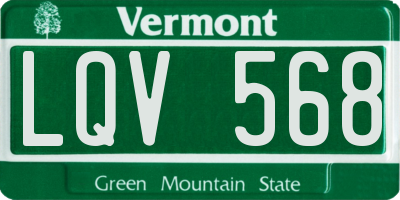 VT license plate LQV568