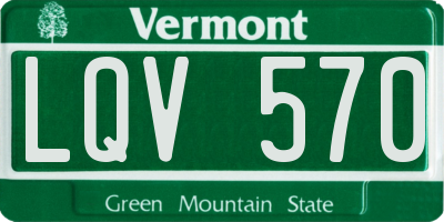 VT license plate LQV570