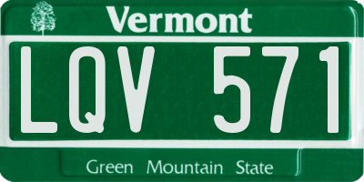 VT license plate LQV571