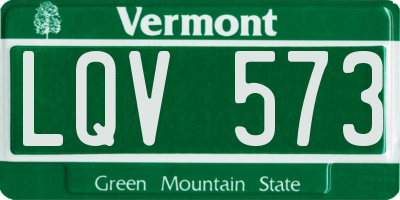VT license plate LQV573