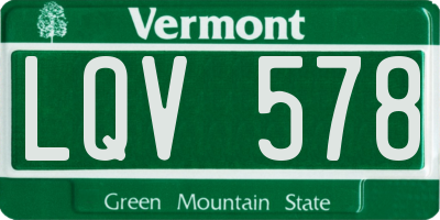 VT license plate LQV578