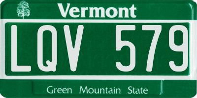 VT license plate LQV579