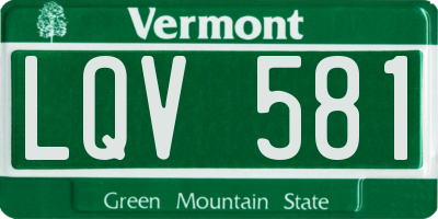 VT license plate LQV581