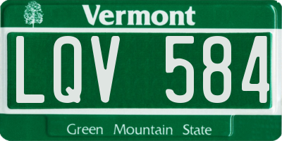 VT license plate LQV584