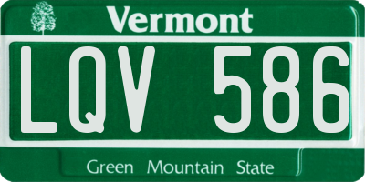 VT license plate LQV586