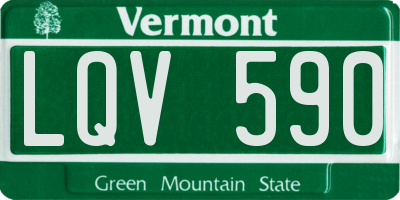 VT license plate LQV590