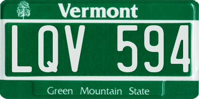 VT license plate LQV594