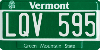VT license plate LQV595