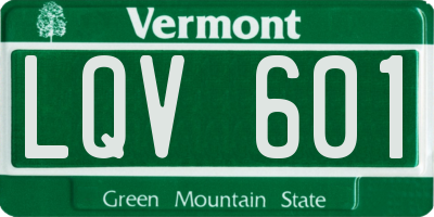 VT license plate LQV601