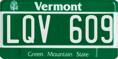 VT license plate LQV609
