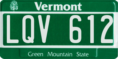 VT license plate LQV612