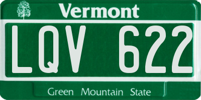 VT license plate LQV622