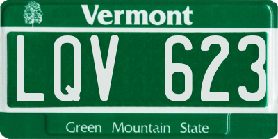 VT license plate LQV623