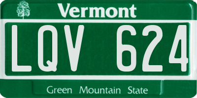 VT license plate LQV624