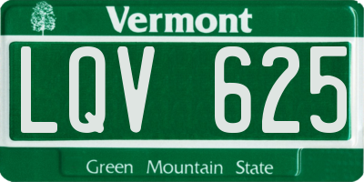 VT license plate LQV625
