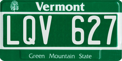 VT license plate LQV627