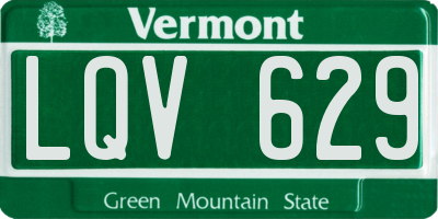 VT license plate LQV629