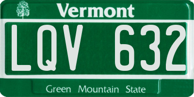 VT license plate LQV632