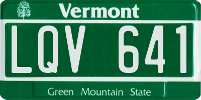VT license plate LQV641