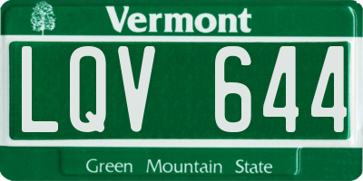 VT license plate LQV644